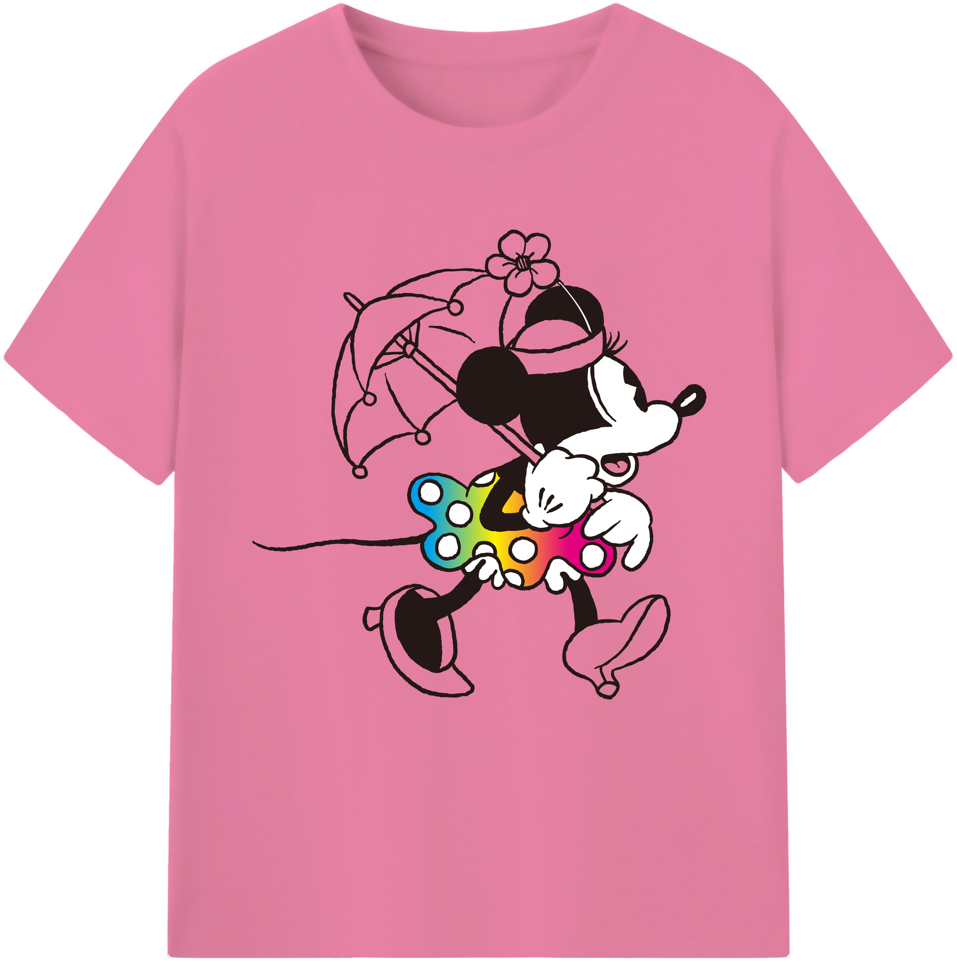 （画像用） ミッキーマウス Mickey Mouse 綿100％半袖Tシャツ（フロントプリント）